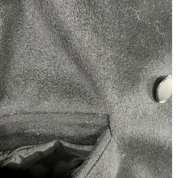 Forstmann Donnybrook Wool Coat 14-16 L/XL Gray Double Breasted Long Vintage USA - Picture 10 of 14